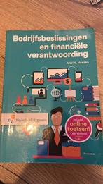 Bedrijfsbeslissingen en financiele verantwoording, Ophalen of Verzenden, Zo goed als nieuw, A.W.W. Heezen