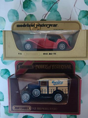 Twee prachtige matchbox 'models of yesterday' beschikbaar voor biedingen