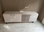 Tv meubel beige/taupe, Ophalen, 150 tot 200 cm, Zo goed als nieuw, Minder dan 100 cm