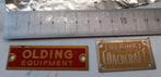 Merkplaatjes Olding fabrikant carrosserie, koetswerk auto., Ophalen of Verzenden, Gebruikt