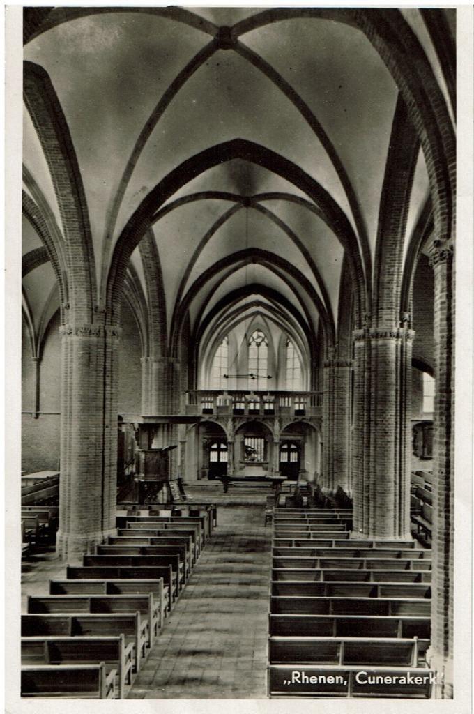 Ansichtkaart Rhenen, Cunerakerk, Verzamelen, Ansichtkaarten | Nederland, Ongelopen, Utrecht, 1960 tot 1980, Ophalen of Verzenden