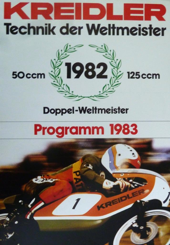 Folder KREIDLER Technik der Weltmeister 1982, Fietsen en Brommers, Handleidingen en Instructieboekjes, Nieuw, Ophalen of Verzenden