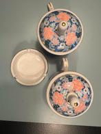 Vintage keramische set met bloemmotief, Ophalen, Gebruikt