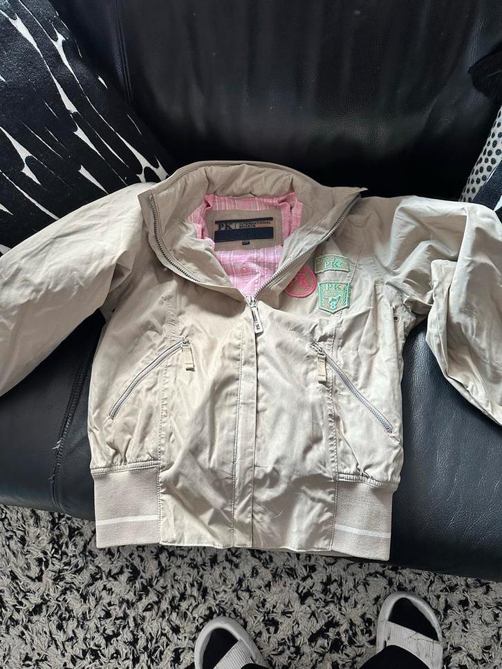 PK International Zomerjas Maat S, Kleding | Dames, Jassen | Zomer, Zo goed als nieuw, Maat 36 (S), Beige, Ophalen of Verzenden