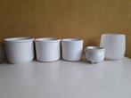 Witte bloempotten, Ophalen, Kunststof, Rond, Minder dan 40 cm