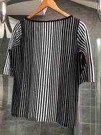 Fijn gebreid shirt, maat 40 / L zwart/off white gestreept, Maat 38/40 (M), Zwart, Ophalen of Verzenden, Zo goed als nieuw