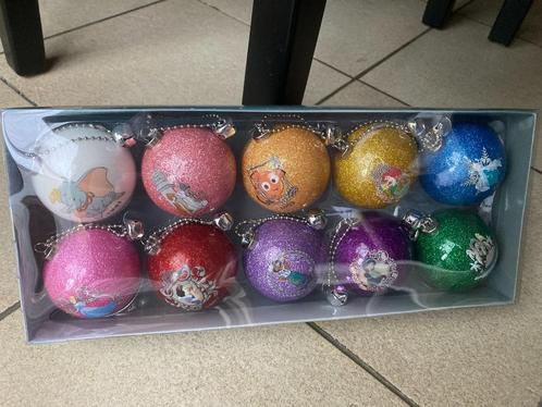 Nieuwe Disney glitter kerstballen - set van 10 kerstballen, Verzamelen, Disney, Nieuw, Beeldje of Figuurtje, Ophalen of Verzenden
