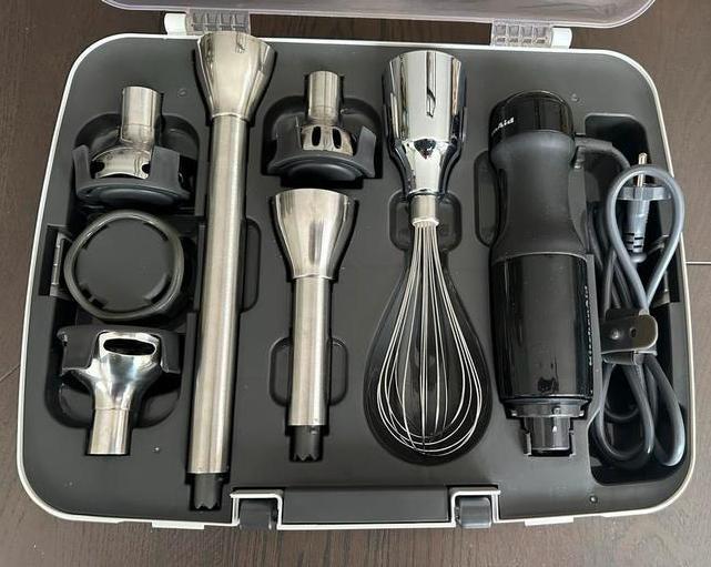 KitchenAid Staafmixer Set in Cassette, Witgoed en Apparatuur, Keukenmixers, Zo goed als nieuw, Minder dan 1 liter, 3 snelheden of meer