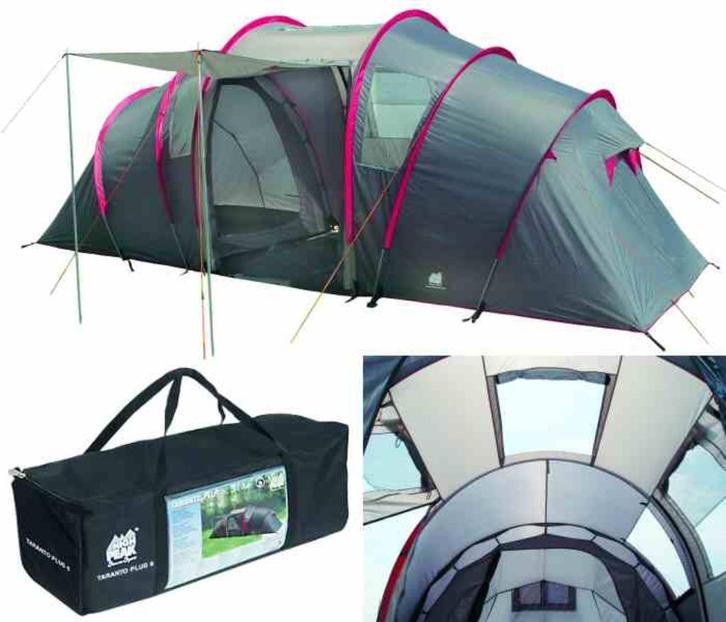 Tunneltenten 6 personen Taranto 6 Pers., Caravans en Kamperen, Kampeeraccessoires, Nieuw, Ophalen