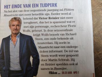 Het einde van een tijdperk Flikken Maastricht Victor Reinier beschikbaar voor biedingen