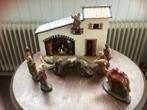 Kerststalletje met gipsen beeldjes, Diversen, Kerst, Ophalen of Verzenden, Gebruikt
