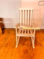 Witte houten schommelstoel, Huis en Inrichting, Stoelen, Ophalen, Gebruikt, Wit, Hout