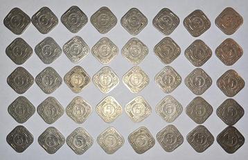 Nederland - 5 cent 1936 SCHAARS 40 stuks beschikbaar voor biedingen