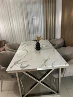 Eettafel marmer, Huis en Inrichting, 200 cm of meer, Ophalen of Verzenden, Zo goed als nieuw, Vijf personen of meer