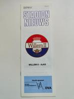 Willem II - AJAX seizoen 1992-91 Programmablad, Verzenden, Zo goed als nieuw, Ajax