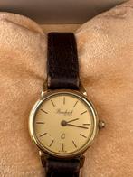 Vintage Bouchard Geneve Gouden Dameshorloge, Overige merken, Leer, Polshorloge, Ophalen of Verzenden