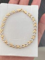 14 karaat( 585) gouden armband, wit en geel goud, Sieraden, Tassen en Uiterlijk, Armbanden, Ophalen of Verzenden, Nieuw, Goud