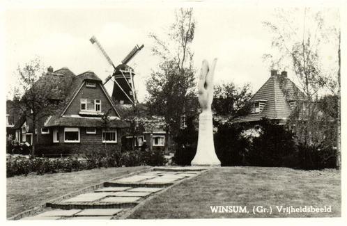 Winsum, [Gr.] Vrijheidsbeeld - gelopen, Verzamelen, Ansichtkaarten | Nederland, Gelopen, Groningen, 1920 tot 1940, Ophalen of Verzenden