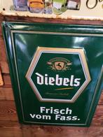 Diebels Bier Emaille Reclamebord - Frisch vom Fass, Antiek en Kunst, Antiek | Emaille, Ophalen of Verzenden