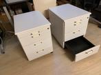 2 Verrijdbare ladebloks afsluitbaar wit 60x60x45cm, Huis en Inrichting, Ophalen, Zo goed als nieuw