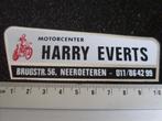 folie sticker motorcenter Harry Everts neeroeteren logo, Verzamelen, Verzenden, Zo goed als nieuw, Bedrijf of Vereniging
