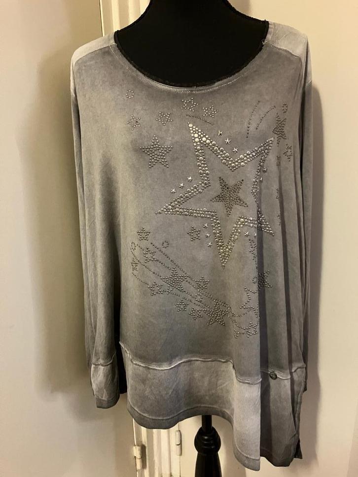 tredy maat 4 valt als XXXL oksel tot oksel 74 cm, Kleding | Dames, Grote Maten, Zo goed als nieuw, Blouse of Tuniek, Grijs, Ophalen of Verzenden