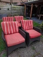 Tuinset te koop, Tuin en Terras, Tuinsets en Loungesets, Ophalen, 4 zitplaatsen, Gebruikt, Rotan
