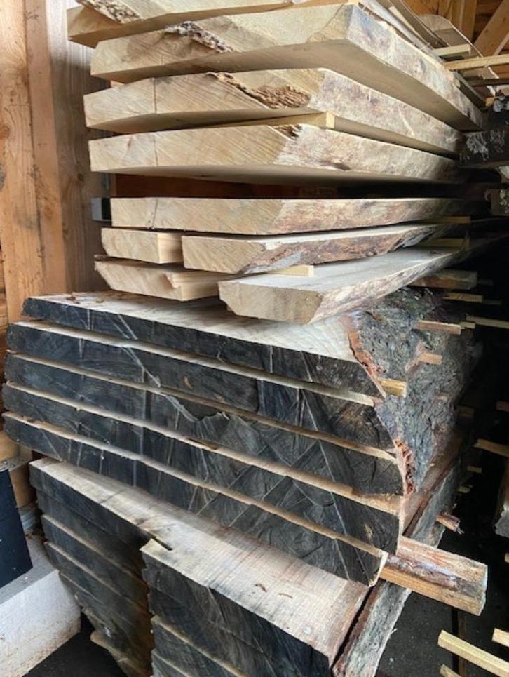 Boomstamplanken / Schaaldelen (Eiken, Beuken, Esdoorn, etc.), Doe-het-zelf en Verbouw, Hout en Planken, Nieuw, Plank, Eiken, 300 cm of meer