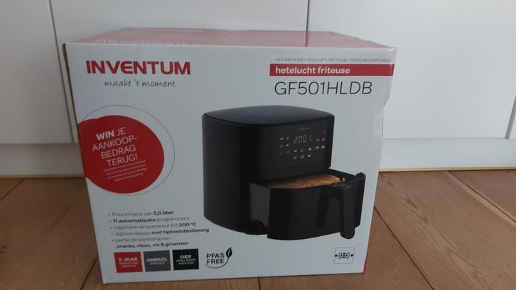 Inventum GF501HLDB, Witgoed en Apparatuur, Frituurpannen, Nieuw, 4 liter of meer, Ophalen