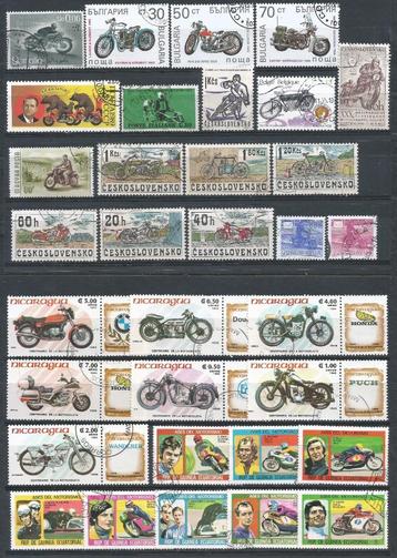 40 postzegels met motorfietsen beschikbaar voor biedingen