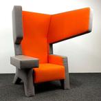 Earchair Prooff - Grijs-Oranje - Design Stoel, Huis en Inrichting, Fauteuils, Ophalen, Gebruikt, Stof