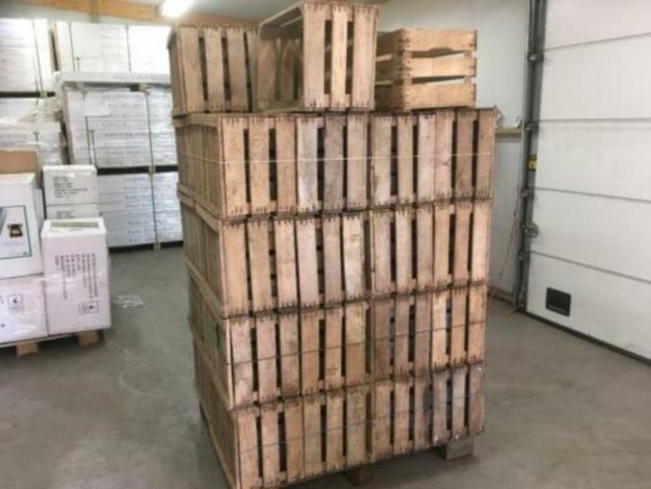 Zeer oude Belgische 3-lats houten appelkisten - fruitkisten, Antiek en Kunst, Curiosa en Brocante, Ophalen of Verzenden