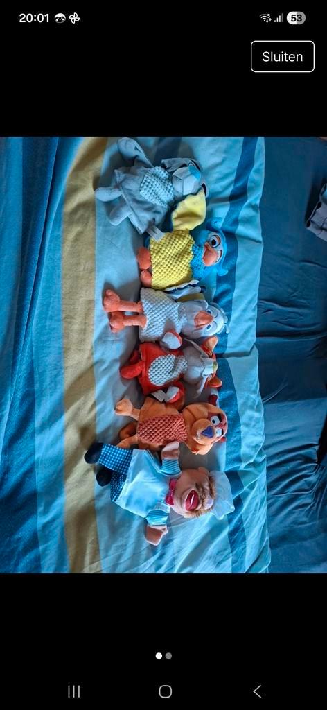 Fabeltjeskrant Handpoppen Collectie, Kinderen en Baby's, Speelgoed | Knuffels en Pluche, Gebruikt, Overige typen, Ophalen of Verzenden