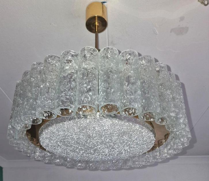 Doria leuchten impossante hanglamp muranoglas, Huis en Inrichting, Lampen | Hanglampen, Minder dan 50 cm, Ophalen