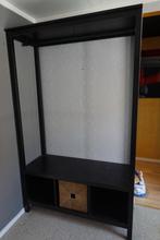 Zwarte Hemnes open kledingkast, Huis en Inrichting, Ophalen, Zo goed als nieuw, 50 tot 75 cm, 150 tot 200 cm