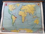 Wereldkaart met ontdekkingsreizen, Antiek en Kunst, Ophalen of Verzenden, Aardrijkskunde
