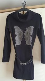 Big shirt / lange pull / jurkje / tuniek zwart - mt 170/176, Ophalen, Gebruikt, Meisje