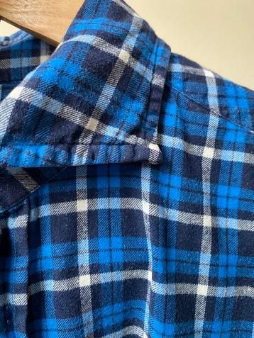 Bolzonella Blauw Geruit Luxe Heren Overhemd Flanel - 38 beschikbaar voor biedingen