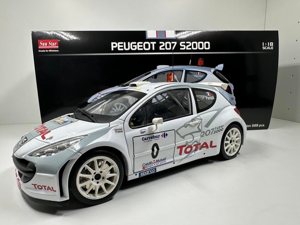 PEUGEOT 207 S2000 #0 PANIZZI RALLY ANTIBES 2006 SUN STAR, Hobby en Vrije tijd, Modelauto's | 1:18, Ophalen of Verzenden, Nieuw