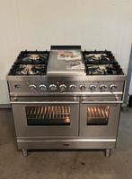 Luxe Boretti Fornuis – 90 cm RVS met Frytop, 60 cm of meer, Grill, Ophalen of Verzenden, Zo goed als nieuw