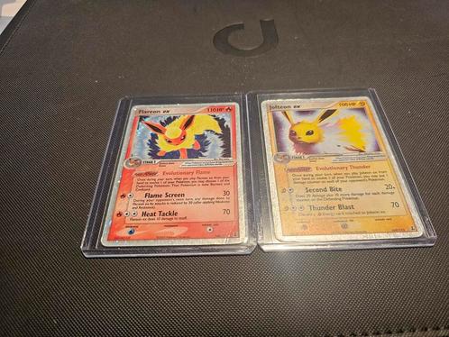 Flareon ex en jolteon ex (zie foto's voor conditie), Hobby en Vrije tijd, Verzamelkaartspellen | Pokémon, Gebruikt, Losse kaart
