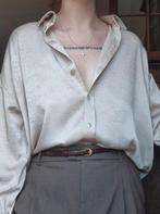 H&M beige satijnen blouse, H&M, Beige, Maat 42/44 (L), Nieuw