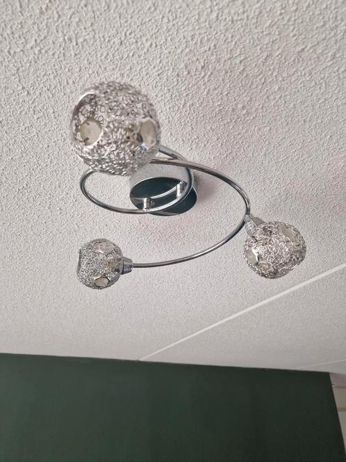 Moderne plafondlamp contemporary 3 ball sphere, Huis en Inrichting, Lampen | Plafondlampen, Zo goed als nieuw, Glas, Metaal, Overige materialen