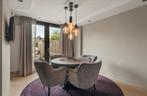 Ronde eettafel met 4 luxe fauteuilstoelen, Huis en Inrichting, Tafels | Eettafels, Ophalen, Zo goed als nieuw, Rond, 100 tot 150 cm