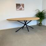 Massief eiken organische eettafel 200/220/240/260/280/300cm, 100 tot 150 cm, Ophalen of Verzenden, Vijf personen of meer, Overige vormen