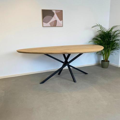Massief eiken organische eettafel 200/220/240/260/280/300cm, Huis en Inrichting, Tafels | Eettafels, Nieuw, 100 tot 150 cm, 200 cm of meer