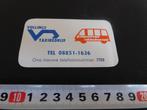 sticker Gennep  VULLINGS TAXIBEDRIJF  TAXI 08851-1636 *, Ophalen, Zo goed als nieuw