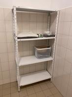 Wit metalen stellingkast, draagt tot 120 kilo, Ophalen, Zo goed als nieuw