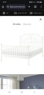 Ikea princessenbed met lattenbodems, Ophalen, Wit, Tweepersoons, Zo goed als nieuw