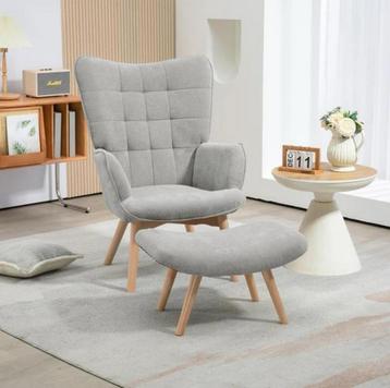 Akzentstoel in Scandinavisch design, oorfauteuil NİEUW beschikbaar voor biedingen